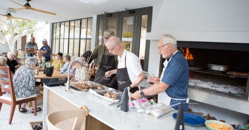 Longevity-led dining at Oasis Life retirement estates. Featured here: Oasis Life Constantia Residents Braai & Long Table