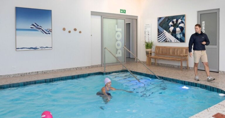 The brand new indoor heated aerobics pool at Oasis Life Sunningdale with Aqua Ignite classes by Wellness Redefined.